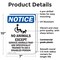 Signmission No Animals Except OSHA Notice Sign, Plastic, 7in W x 10in L, 2PK OS-2PACK-NS-P-710-V-14378 - alternate 6